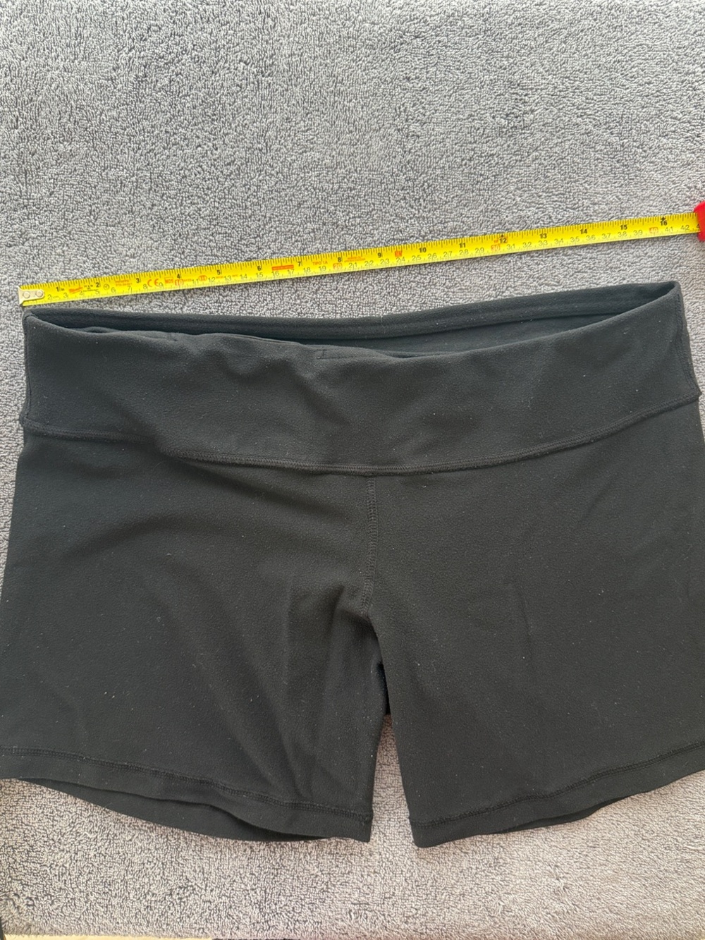 lululemon athletica Black Fold-Over Waist Bike Shorts